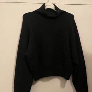 Wilfred Black Alpaca Mock Turtle Neck Sweater